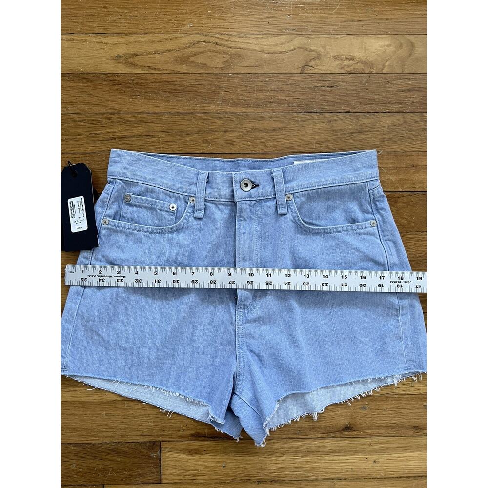 Rag & Bone light blue justine short women size 28 high rise Shorts A003007 - Picture 8 of 9